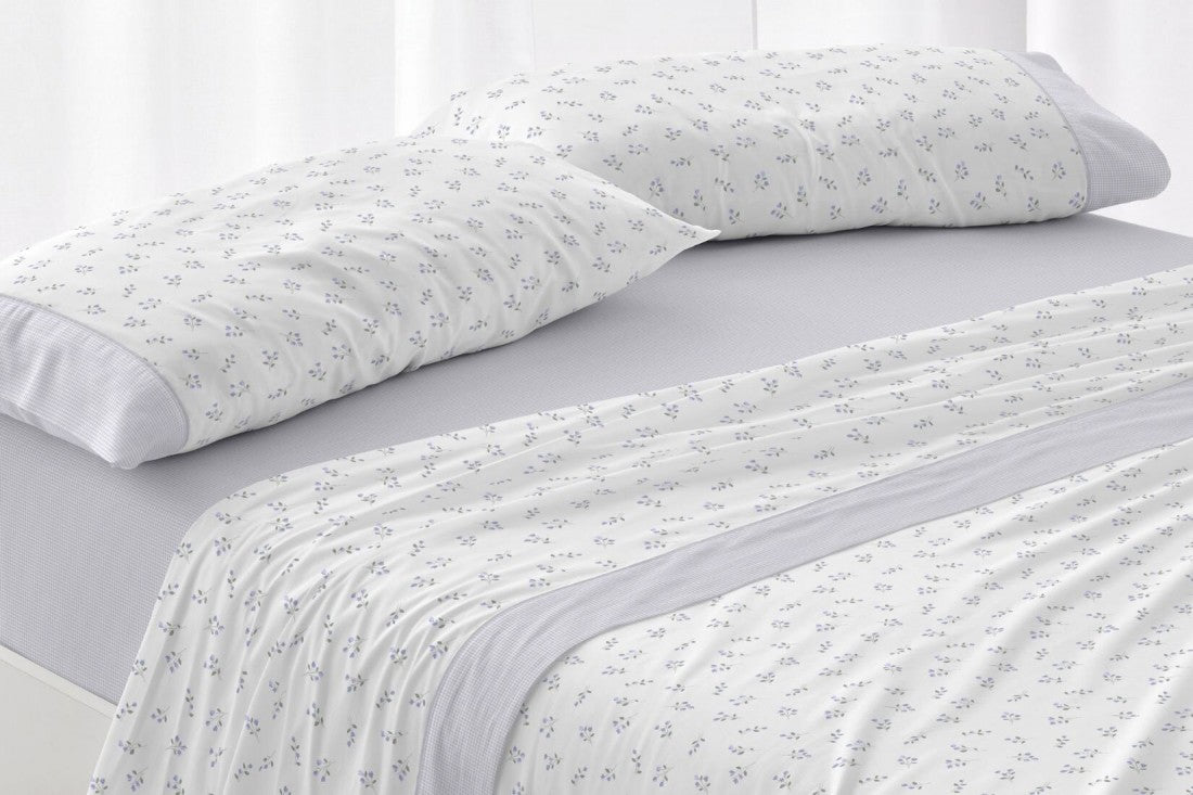 Parure de draps en tissu 241 Blanc/Gris BURRITO BLANCO