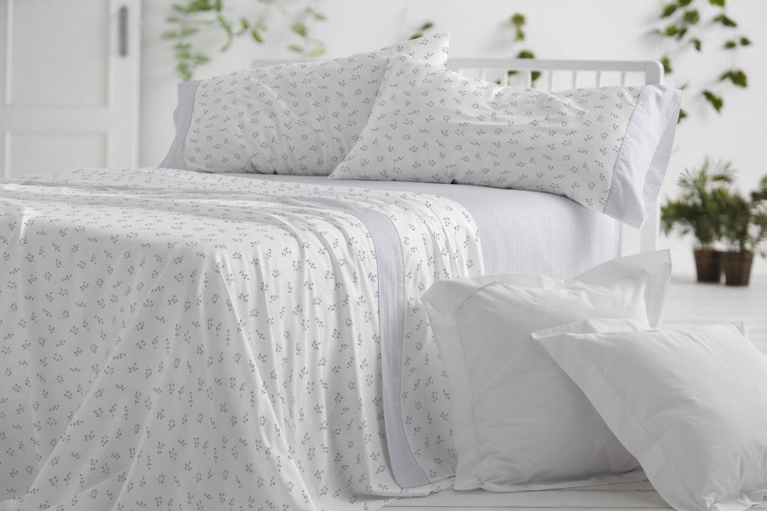 Parure de draps en tissu 241 Blanc/Gris BURRITO BLANCO