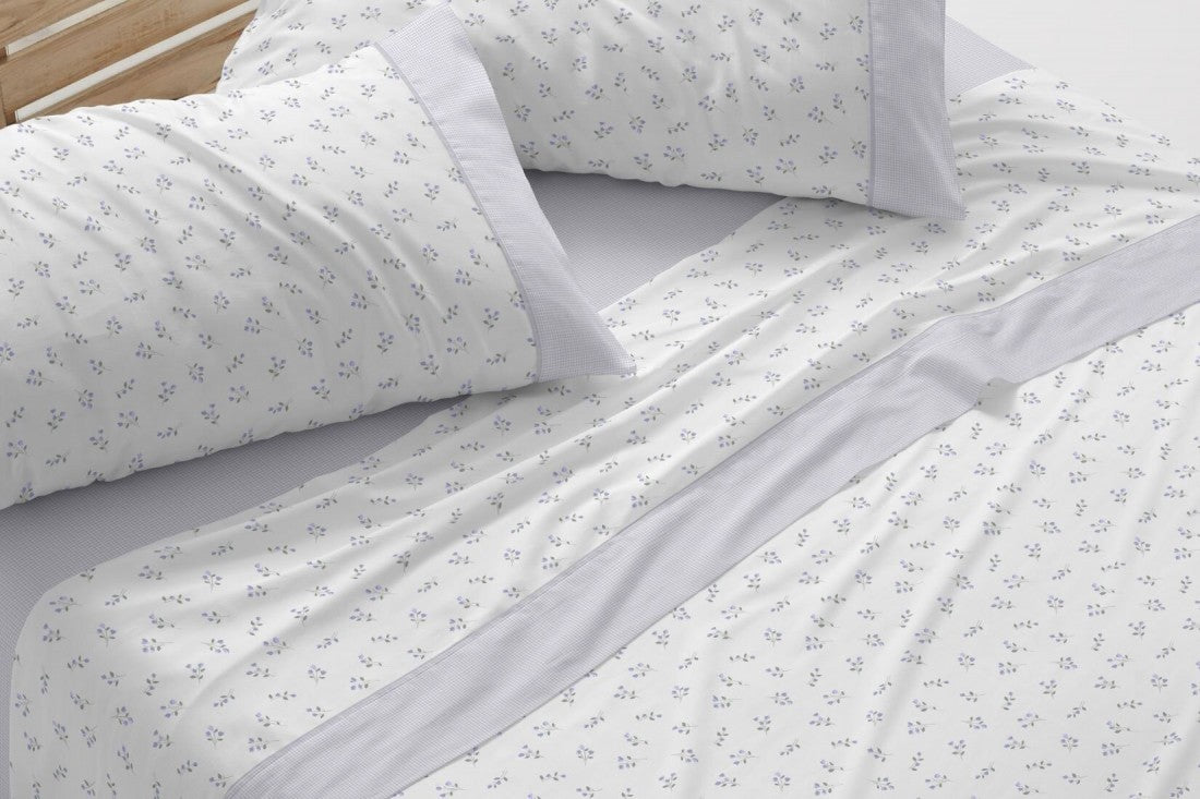 Parure de draps en tissu 241 Blanc/Gris BURRITO BLANCO