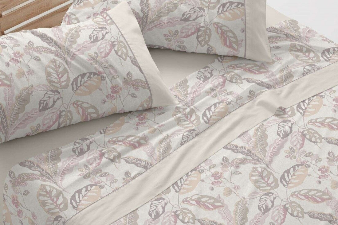 Parure de draps en tissu 241 Blanc/Gris BURRITO BLANCO
