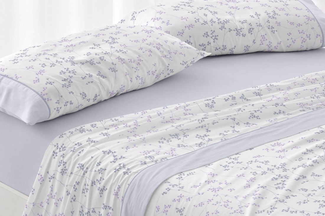 Fabric Sheet Set 241 White/Grey BURRITO BLANCO