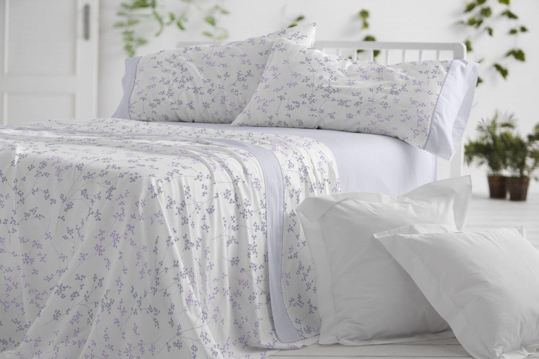 Fabric Sheet Set 241 White/Grey BURRITO BLANCO