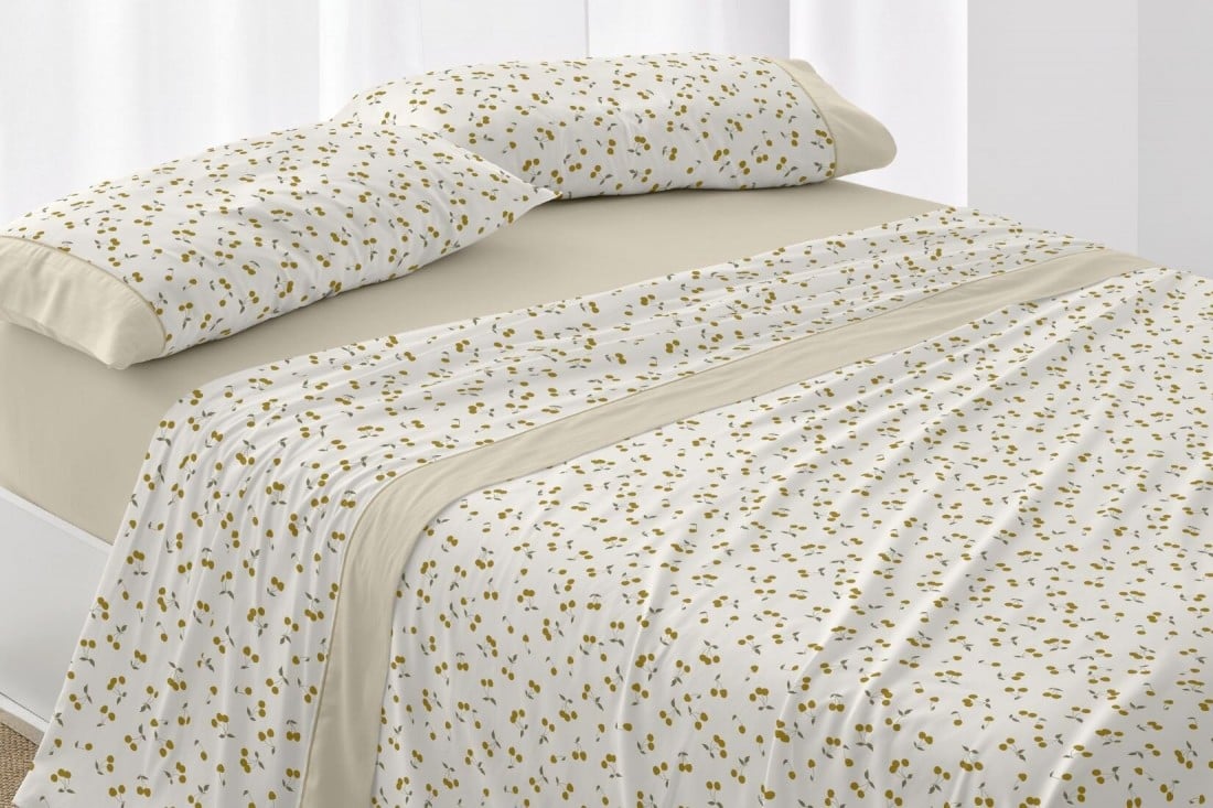 Fabric Sheet Set 241 White/Grey BURRITO BLANCO