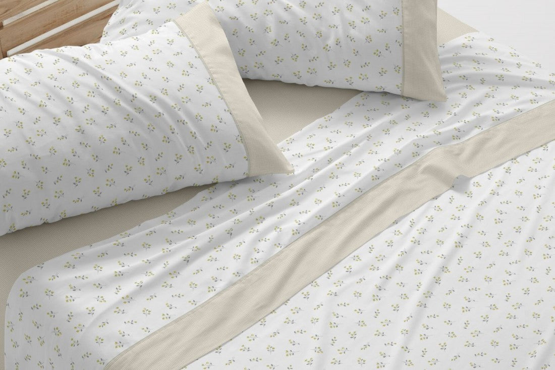 Parure de draps en tissu 241 Blanc/Gris BURRITO BLANCO