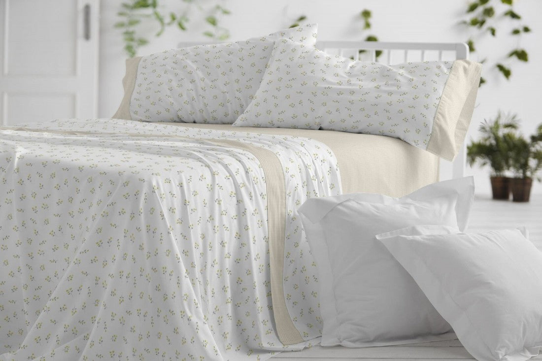 Parure de draps en tissu 241 Blanc/Gris BURRITO BLANCO