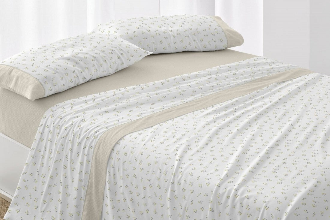 Parure de draps en tissu 241 Blanc/Gris BURRITO BLANCO