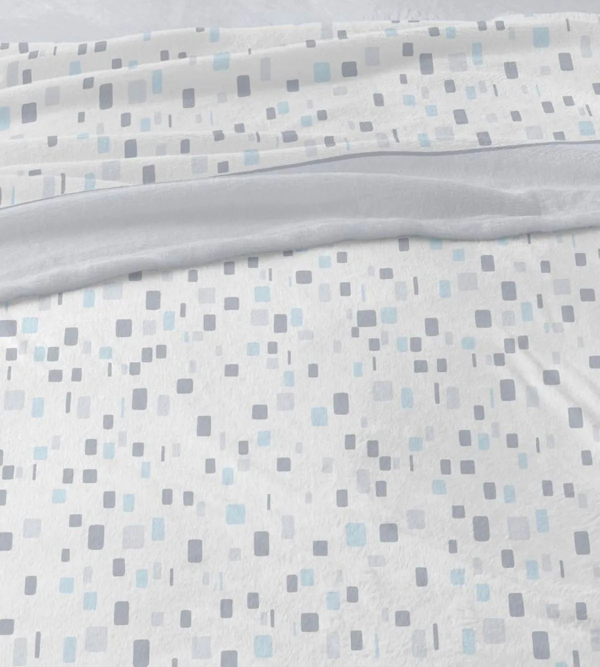 Sábana Coralina  diseño geométrico colar azul 102 de Burrito Blanco