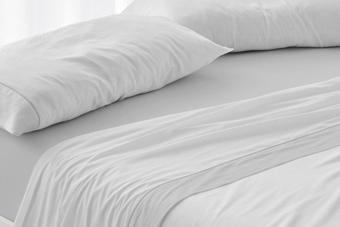 Parure de draps en tissu 241 Blanc/Gris BURRITO BLANCO