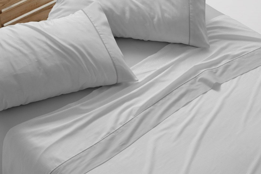 Parure de draps en tissu 241 Blanc/Gris BURRITO BLANCO