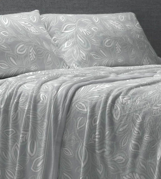 Sábana Coralina diseño floral colar azul TRN032 de Burrito Blanco