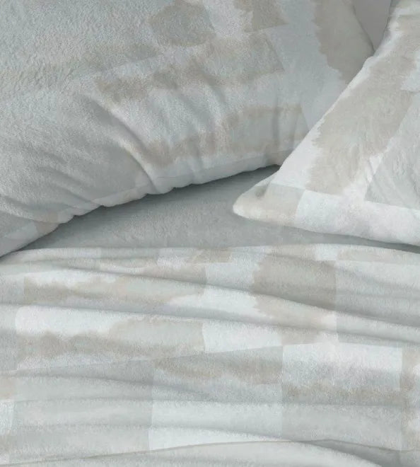 Sábana Coralina diseño floral colar menta TRN031 de Burrito Blanco