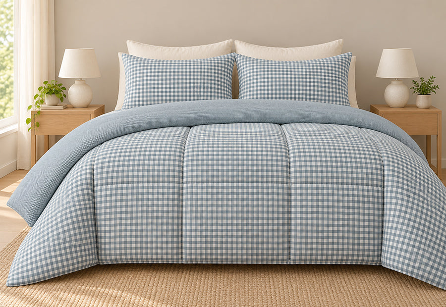 Edredón Duvet Comforter Hilo Tintado ATENAS Larissa Azul