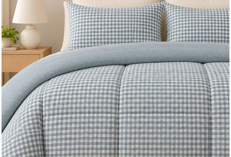 Edredón Duvet Comforter Hilo Tintado ATENAS Larissa Azul