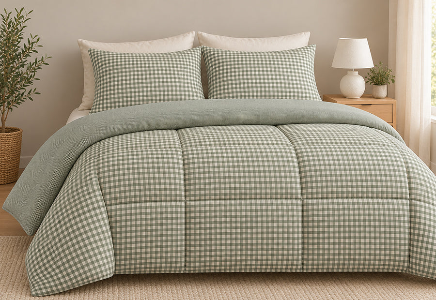 Edredón Duvet Comforter Hilo Tintado ATENAS Larissa Verde