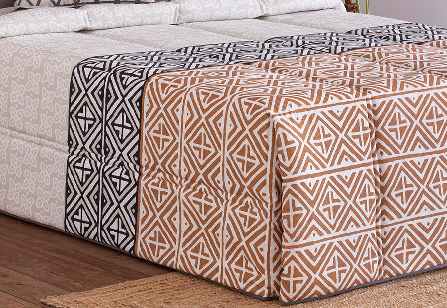 Edredón conforter Mijas Beige Confecciones Paula