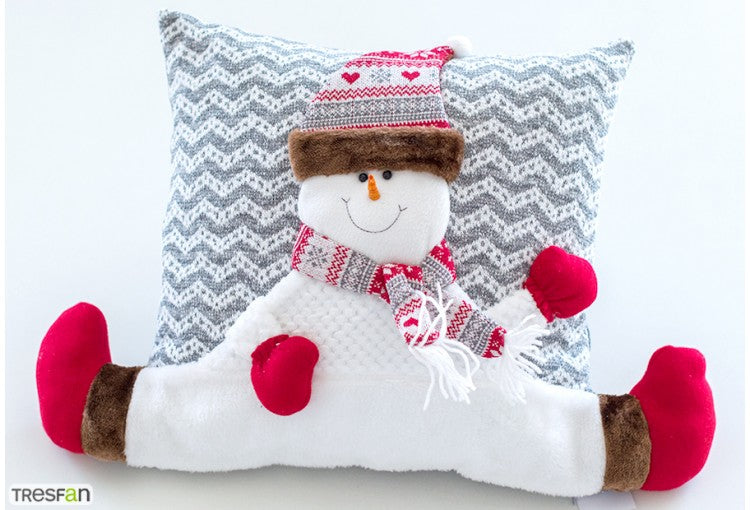 Funda Cojín 45x45 Navidad MC Formas Muñeco Nieve patas