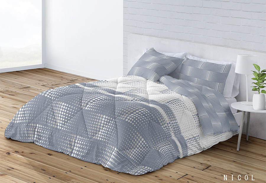 Edredón Duvet Confort Reversible DN Moda Nicol azul