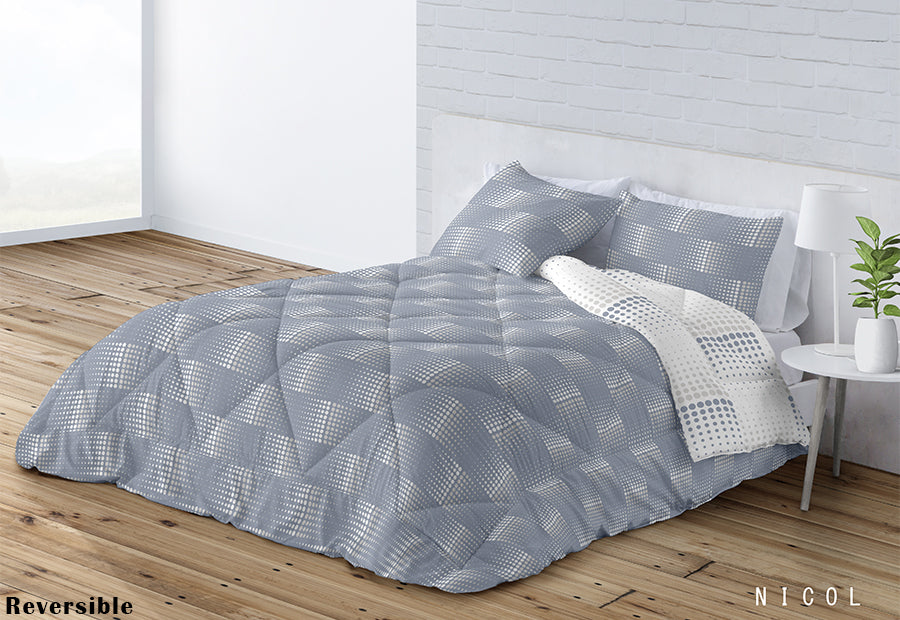 Edredón Duvet Confort Reversible DN Moda Nicol azul