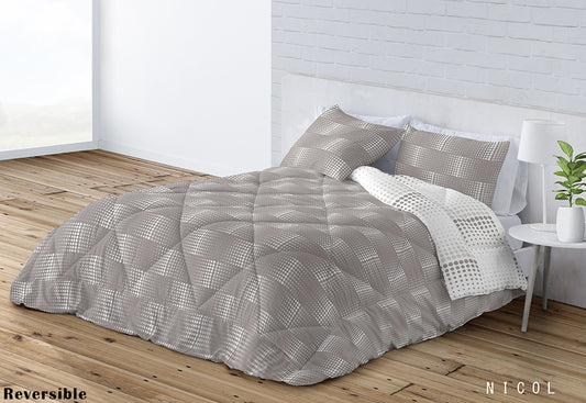 Edredón Duvet Confort Reversible DN Moda Nicol vison