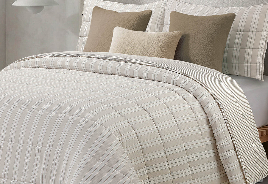 Edredón Jacquard Entretiempo 200gr FUNDECO Nila beige
