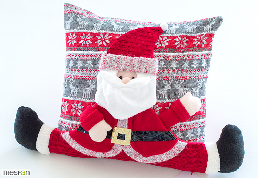 Funda Cojín 45x45 Navidad MC Formas Papa Noel patas