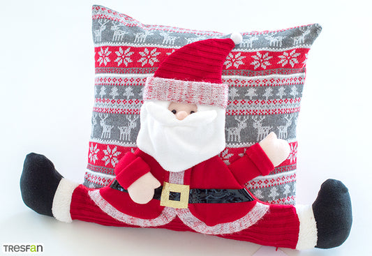 Funda Cojín 45x45 Navidad MC Formas Papa Noel patas