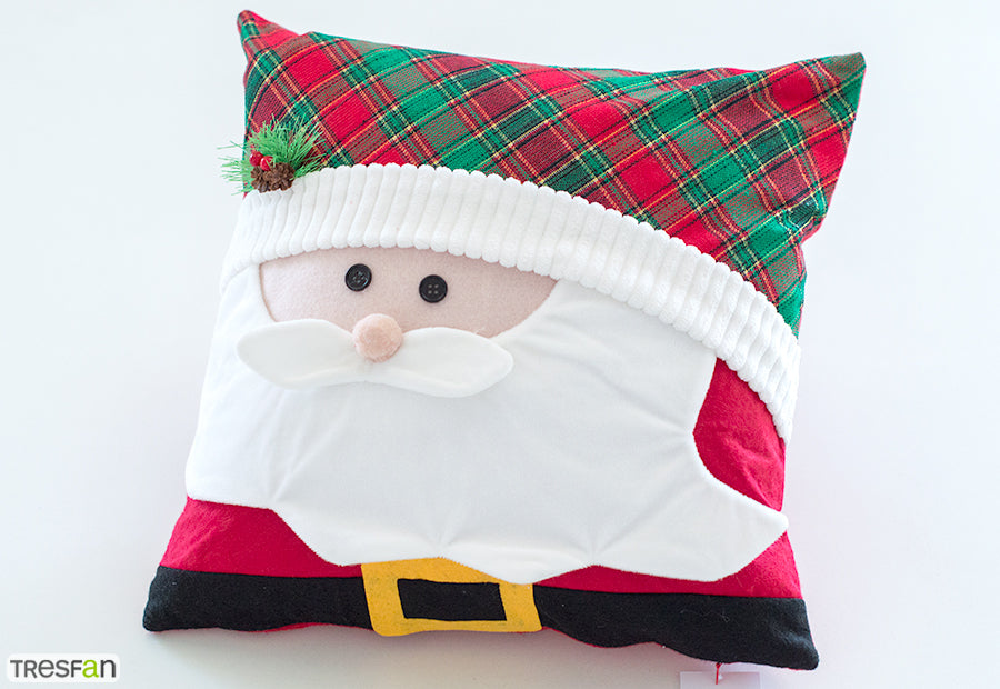 Funda Cojín 45x45 Navidad MC Formas Papa Noel cara