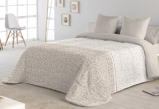 Edredón Comforter Sedalina Estampada+Sherpa POLO POLO Pat beige