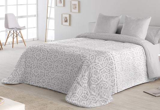 Edredón Comforter Sedalina Estampada+Sherpa POLO POLO Pat gris