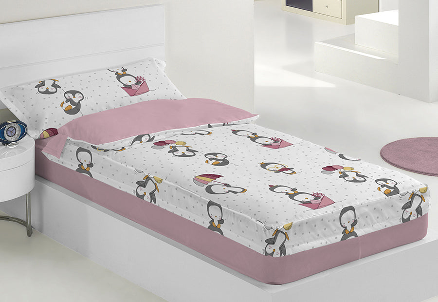Saco Nórdico Lleno Estampado KARAMELO 4piezas Pingui