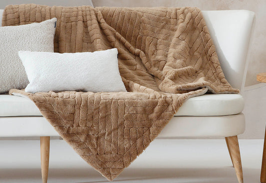 Manta Plaid 130x170cm Sedalina Textura ANTILO River taupe