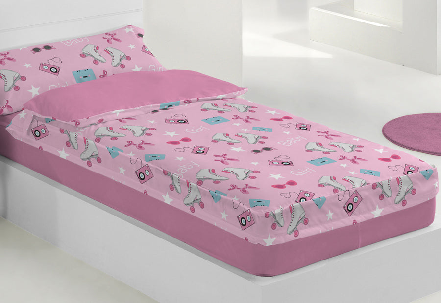 Saco Nórdico Lleno Estampado KARAMELO 4piezas Roller