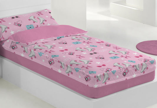 Saco Nórdico Lleno Estampado KARAMELO 4piezas Roller