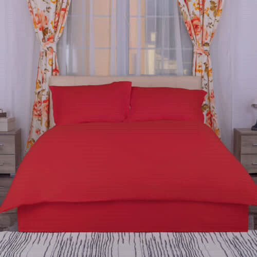 Red duvet cover