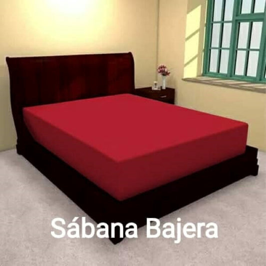 Sábana bajera ajustable roja