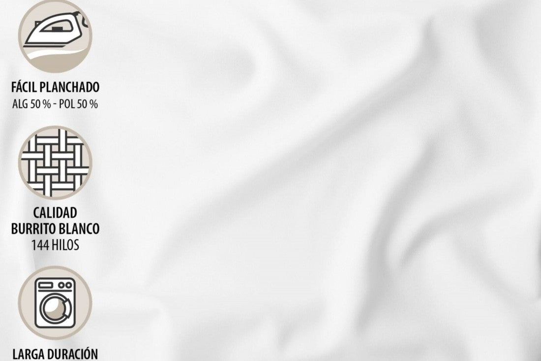 Fabric Sheet Set 241 White/Grey BURRITO BLANCO