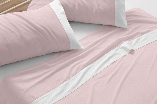 Parure de draps à pois Burrito Blanco, motif 238, en gris, beige, bleu, corail et vert
