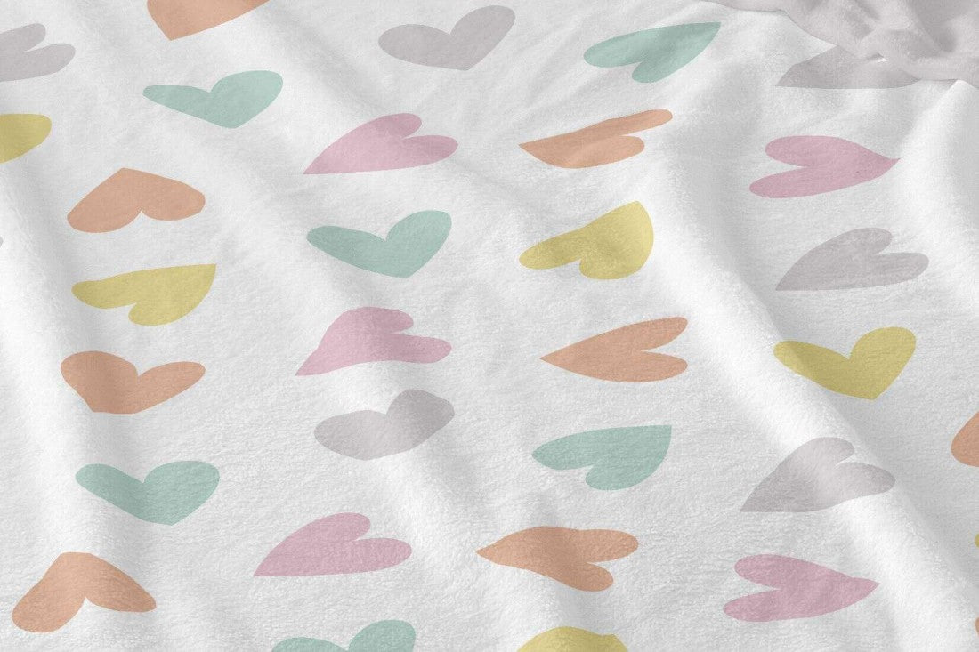 Sábana Coralina con corazones modelo TRC992 de Burrito Blanco