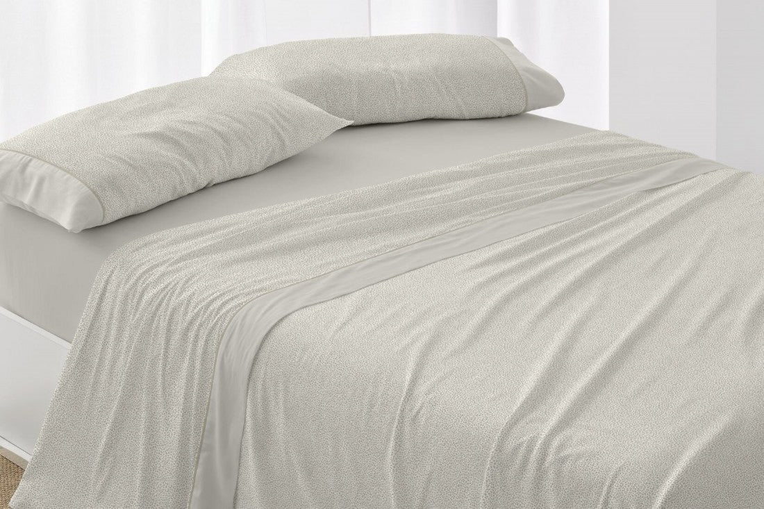 Juego de sábanas  Burrito Blanco diseño 047 en color gris,