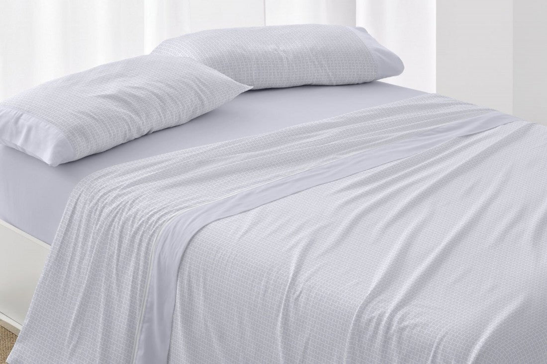 Ensemble de draps Burrito Blanco 540 en bleu, avoine et olive
