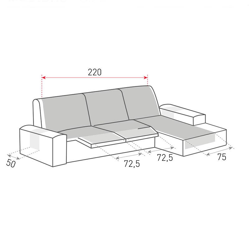 Funda Chaise Longue Acolchada Belmarti RELAX Couch Cover