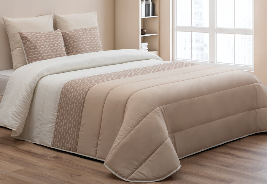 Edredón Comforter Jacquard + 2 Cojines Llenos PT Económico Sami
