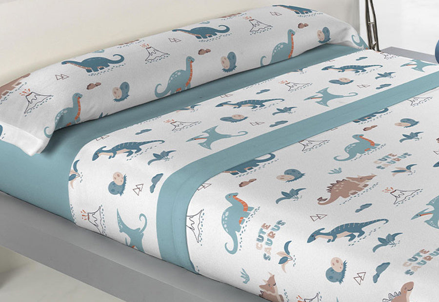 Coralina Winter Sheet KARAMELO Premium Double Sided Dino