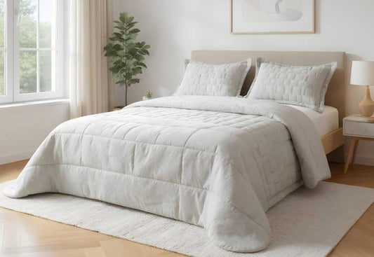 Edredón Conforter Sedalina+Sherpa CLARA VIDAL Sheridan gris 650 gr.