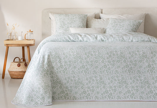 Colcha verde Jacquard Confort VIALMAN Sofía