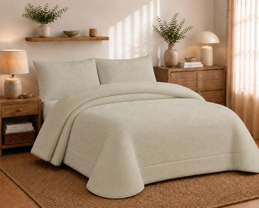 Edredón Sherpa Shopia marca Ankeli color beige