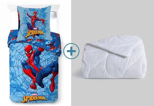 Pack Funda Nórdica+Relleno Nórdico LICENCIA Spiderman azul