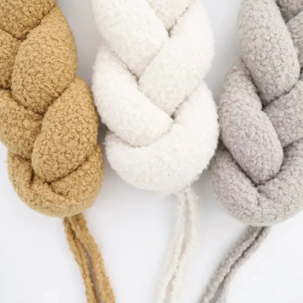 Trenza Protector de Cuna 200cm BOUCLE TOFFEE