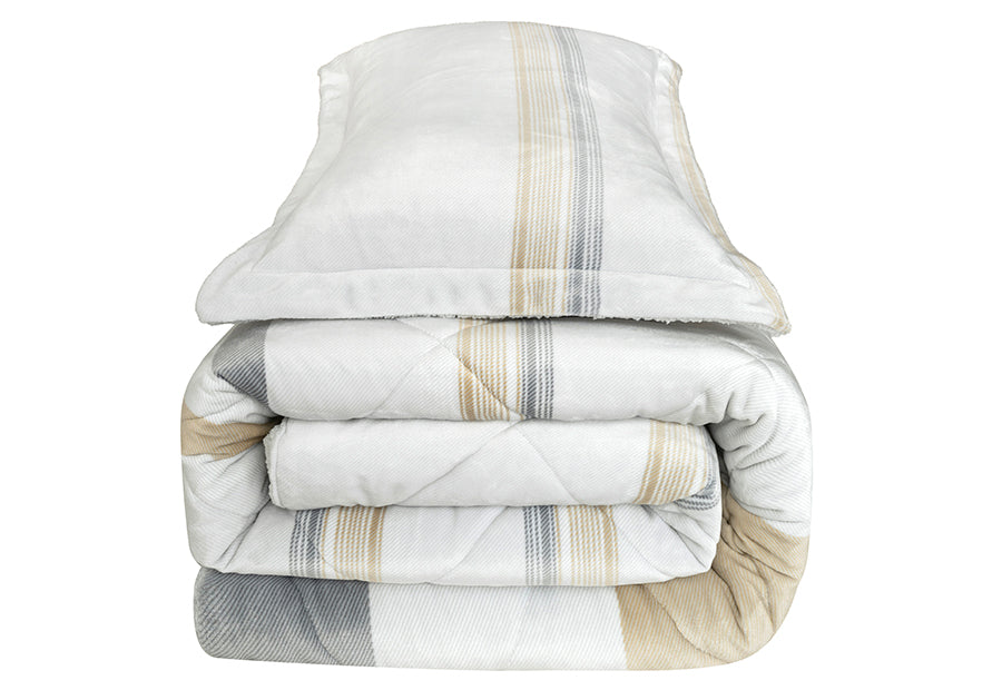 Edredón Conforter Sedalina+Sherpa CLARA VIDAL Susane mostaza 650 gr.