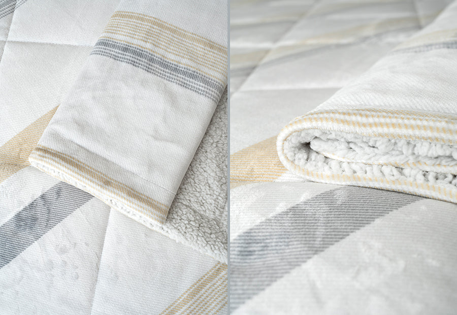 Edredón Conforter Sedalina+Sherpa CLARA VIDAL Susane mostaza 650 gr.